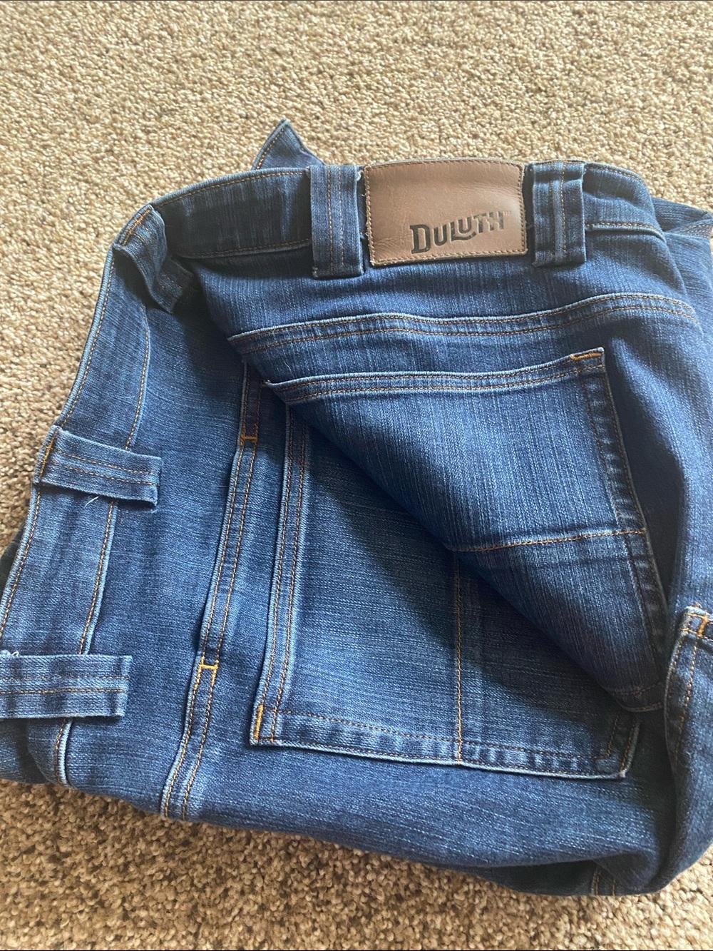 Duluth Trading Co Men's Dark Blue Carpenter Jeans